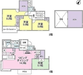 大場町貸家の物件間取画像